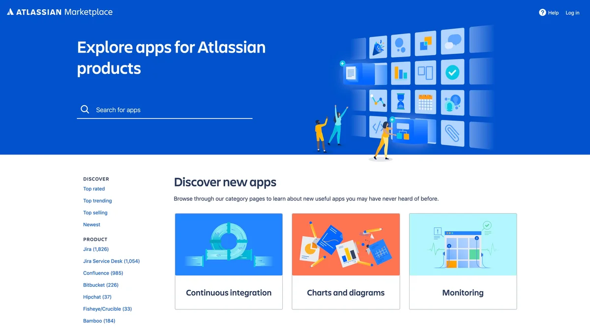 Atlassian marketplace screenshot