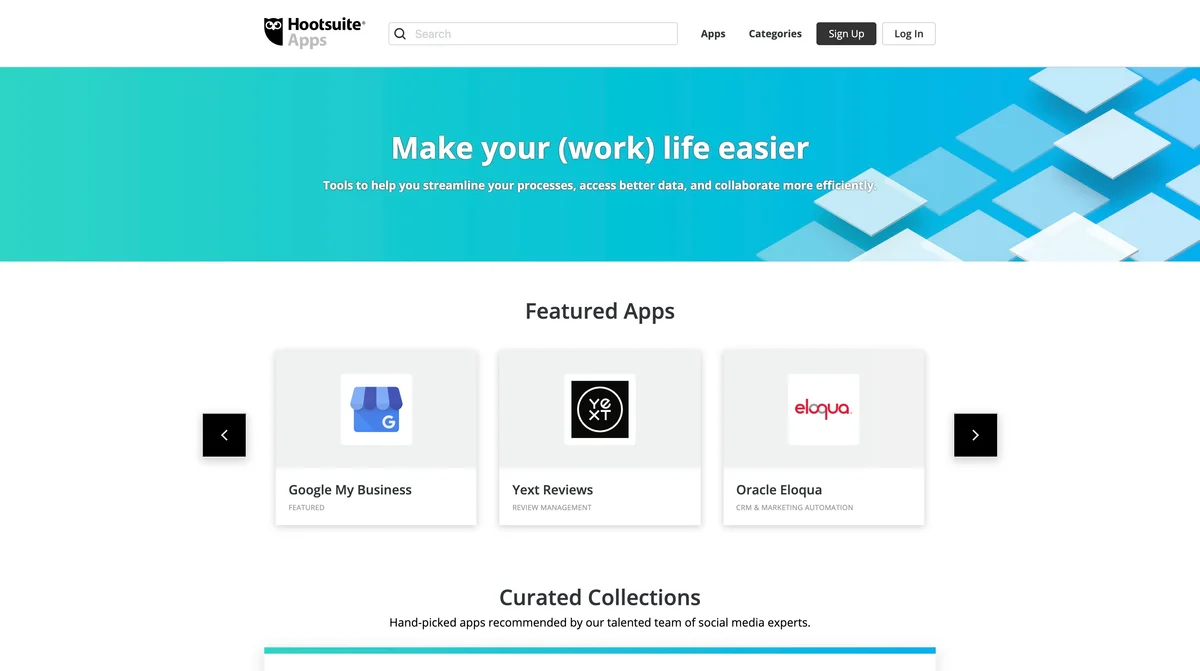 Hootsuite marketplace screenshot